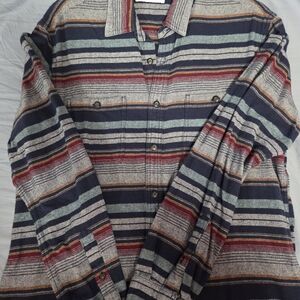 Striped Long Sleeve Button-Up Shirt